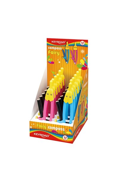 KEYROAD Compas plastic, Standard Fairy KR971097, diverse culori
