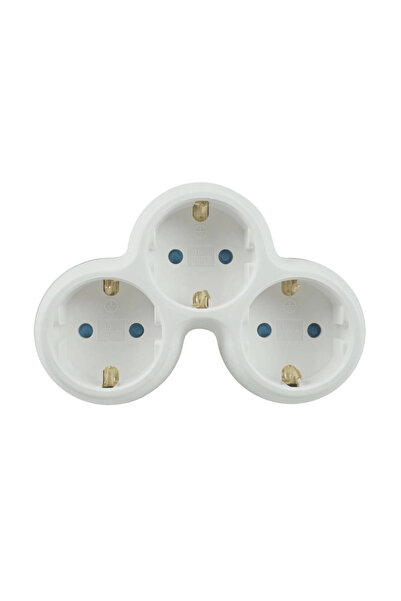OEM Τριπλό βύσμα Technik TP3 με προστατευτική επαφή 3x Schuko 16A 3500W λευκό