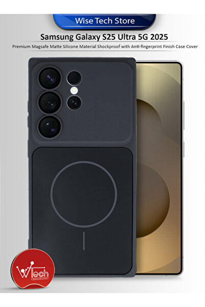 Wtech Samsung Galaxy S25 Ultra 5G 2025 Premium Magsafe Matte Silicone Materia...