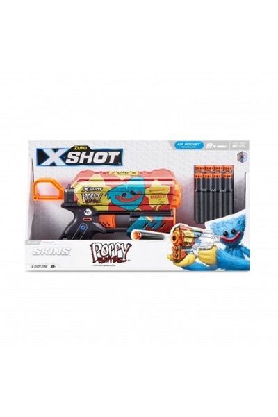 X-Shot Toy gun X&minus;Shot Skins Flux, 8 cartridges, Poppy Playtime&...