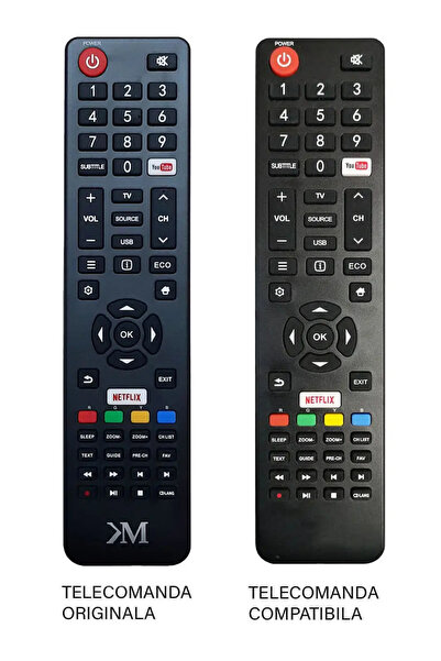 OEM Telecomanda inlocuitoare compatibil cu originalul pentru TV Kruger&Matz P...