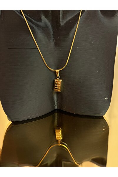LİNASACCESSORİES Gold Külçe Kolye