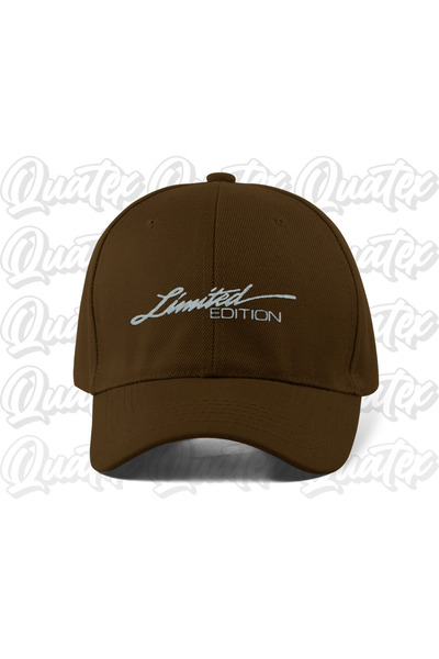 QUATEX Limited Edition Embroidered Hat - Brown Color 100% Cotton Gabardine Un...