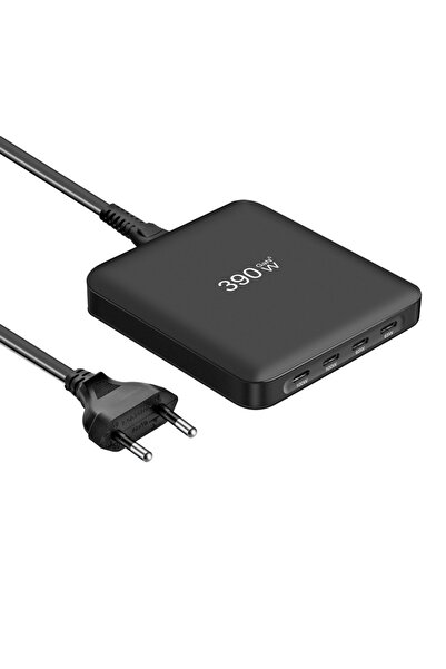 Choice3 EU Plug USB C GaN Desktop Charger 390W 4C2A Multi-Port Charging Fast ...