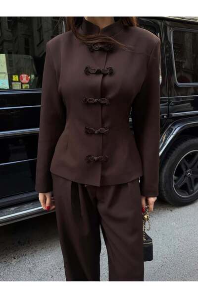 Julidress Napoleon Padded Jacket and Pants Bottom-Top Design Premium Set