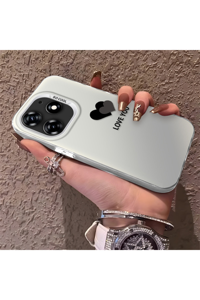 Hontinga حافظة هاتف تكنو سبارك 10 برو 4G متوافقة مع نمط القلب من السيليكون ذا...