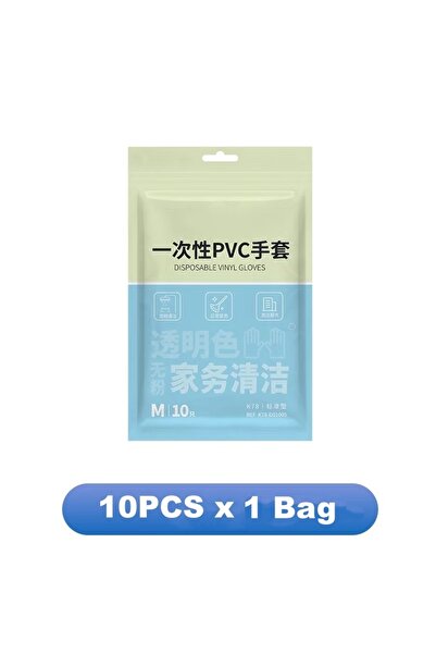 Choice1 Size M PVC 1 Bag Clear Vinyl Disposable Gloves TPE Latex Powder Free ...