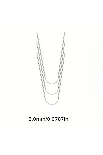 Choice1 2mm 3ps/bag Circular Knit Needles Knitting Metal Cable Circular Knitt...