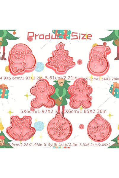 Choice 1 set Christmas Cookie Mold Set Creative Baking Tools Holiday Biscuit ...