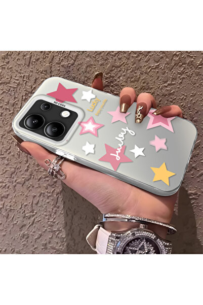 Hontinga حافظة هاتف ريدمي نوت 13 متوافقة مع نمط النجوم الملونة من السيليكون ذ...