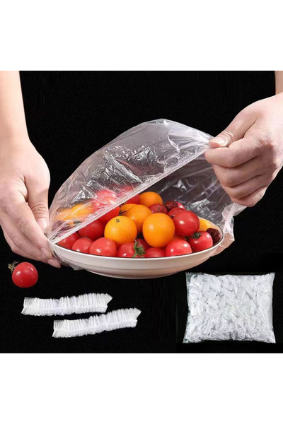 Choice 100 قطعة من أغطية الطعام البلاستيكية القابلة لإعادة الاستخدام والمخصصة...