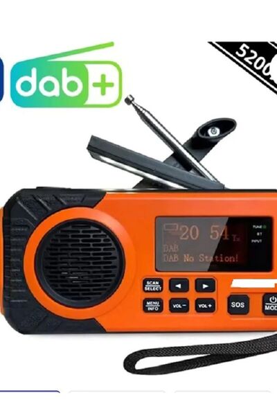 Choice classic Crank Survival DAB+FM Emergency Radio with rechargeable 5000 m...