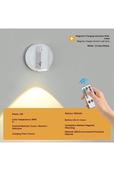 choice2 3 color white Remote USB Rechargeable Wall Light LED light magnetic S...