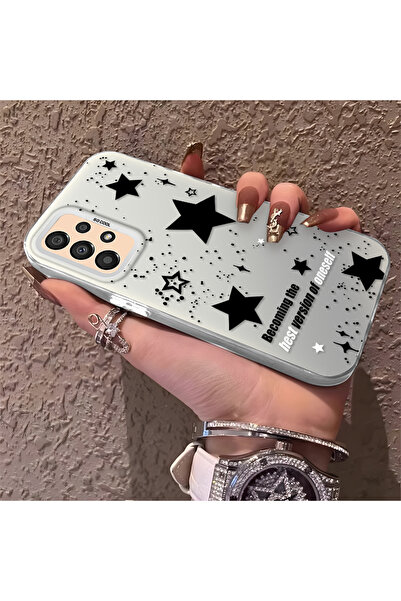 Hontinga حافظة هاتف سامسونج جالاكسي A33 متوافقة مع نمط النجوم، مصنوعة من السي...