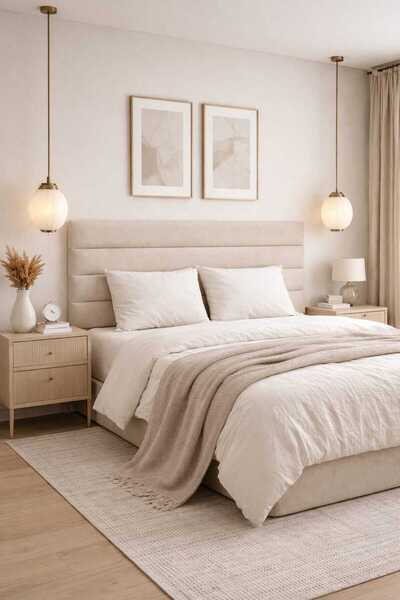 basero Tablie pat Fran, in dungi, catifea beige, 60 x 120 cm