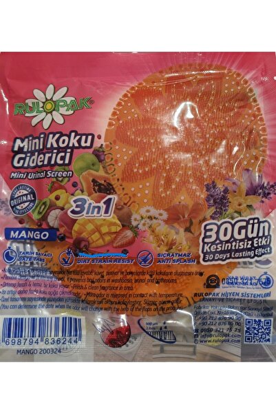 Rulopak MİNİ KOKU GİDERİCİ TEKLİ MANGO