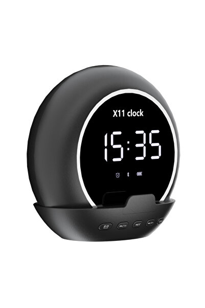 Choice black Digital Alarm Clk Portable Bluetooth Speaker Temperature Display...