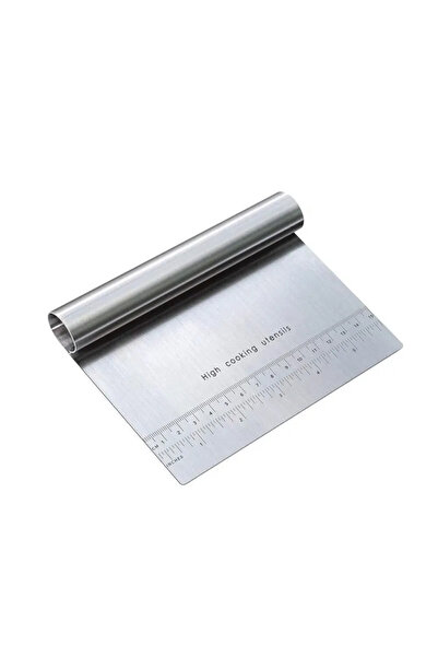 Choice Silver Stainless Steel Multi functional Dough and Pastry Scraper Easy ...