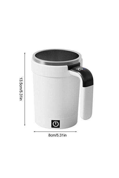 Choice White 380ml 380ml Automatic Stirring Coffee Cup Electric Magnetic Rech...