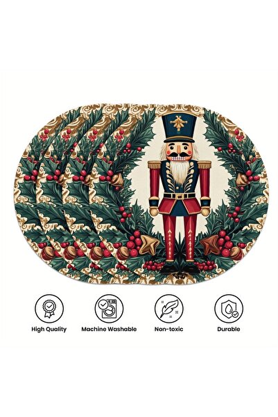 Choice YM-4pc38X38CM(1X1FT VIKAMA4PC Nutcracker Placemats Christmas Holiday A...