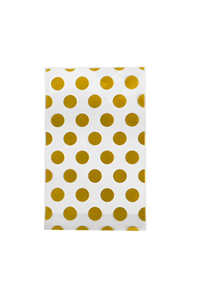 Choice3 40pcs 21x13x0.5cm gold 20/40pcs Gold White Polka Dot Cellophane Bags ...