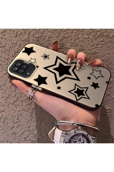 Hontinga حافظة هاتف سيليكون متوافقة مع هاتف سامسونج جالاكسي A12، مزينة بنمط ا...