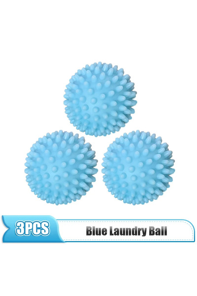 choice2 3PCS blue 3Pcs PVC Dryer Ball Reusable Laundry Ball Washing Machine D...