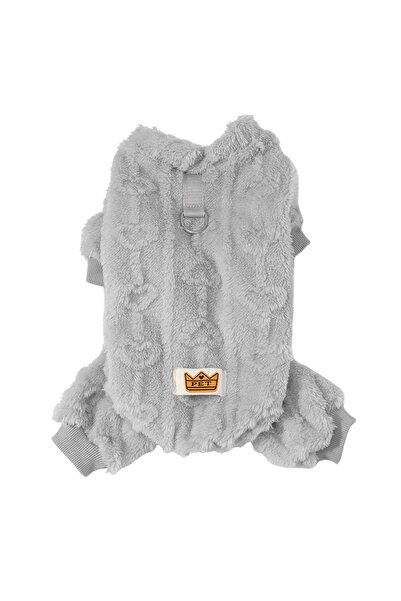 Choice9 صوف الفليس شتوية دافئة من الصوف الرمادي للكلاب، ناعمة ومريحة، مزودة ب...