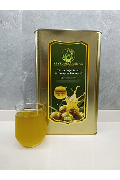 ZeytunixAkhisar 3 Litre Soğuk Sıkım Doğal Sızma Zeytinyağı