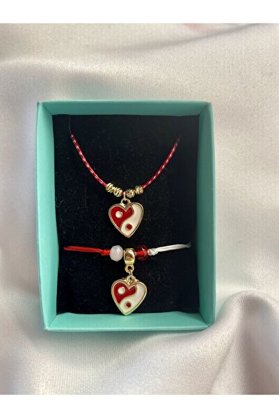 Arjew Hearted Marteniçka Necklace and Bracelet Set