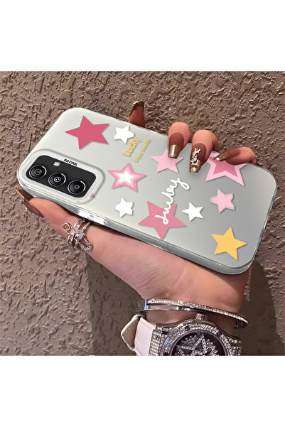 Hontinga حافظة هاتف سامسونج جالاكسي M34 5G متوافقة مع نجوم ملونة من السيليكون...