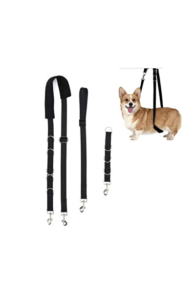 Choice One Size Black Adjustable Pet Grooming Abdominal Strap Pet Restraint S...