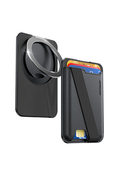 Choice محفظة مغناطيسية سوداء اللون من جويروم حامل بطاقات الهاتف، متوافقة مع أ...