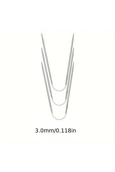 Choice3 3mm 3ps/bag Circular Knit Needles Knitting Metal Cable Circular Knitt...