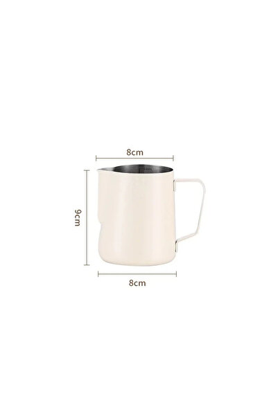 Choice4 350ML Beige 350/600ML Coffee Milk Frothing Pitcher Jug 304 Stainless ...