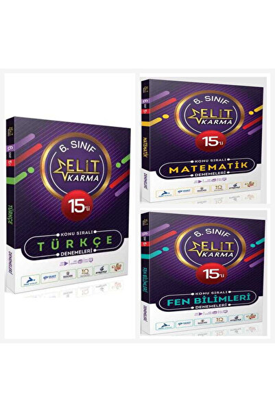 paraf yayınları Elit Karma 6. Sınıf Türkçe & Matematik & Fen Bilimleri Deneme...