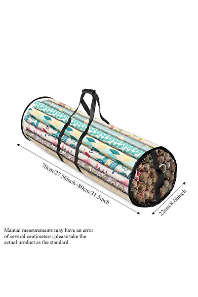 Choice حقيبة تخزين ورق تغليف هدايا شفافة سوداء، منظم لفّ هدايا محمول بمقابض، ...