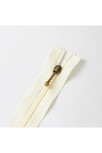 Choice9 15 سم، لون أبيض كريمي رقم 3 (10 قطع)، سحاب حقيبة يد مصنوع يدويًا، سحا...