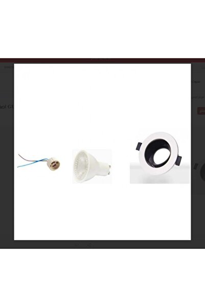 Notingo 10 integrated light bulbs, glare-resistant frame, white and black alu...