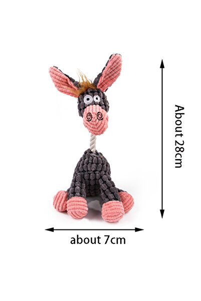 Choice1 لعبة عظمة قطيفة وردية اللون تصدر وبري عند الضغط عليها - لعبة مضغ ممتع...