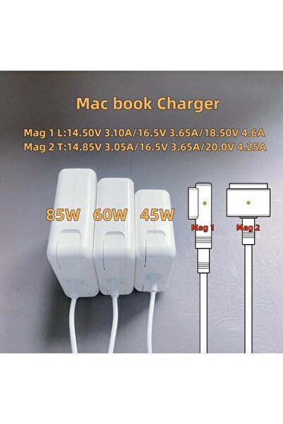 Choice13 كابل طاقة جديد بطول 1.8 متر وقوة 85 واط، متوافق مع أجهزة ماك بوك إير...