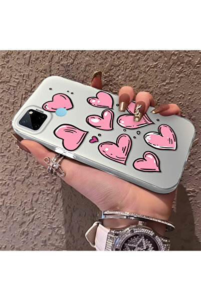 Hontinga حافظة هاتف Realme C21Y متوافقة مع الحواف السيليكونية الصلبة والمضادة...