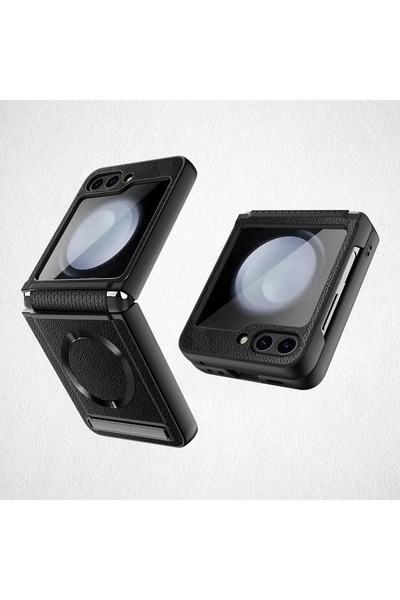 Choice غلاف هاتف Galaxy Z Flip7 مزود بمفصل مغناطيسي وحامل Magsafe وواقي للشاشة