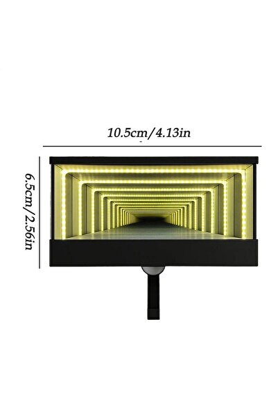 Choice A Car Garage Key Holder Soft White LED Hanger Infinity Mirror Wall Mou...