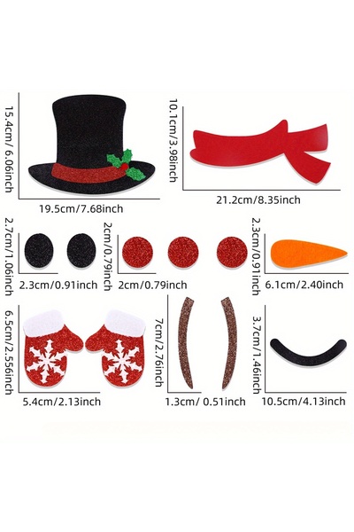 choice2 Snowman 2025 Christmas Wall Sticker Xmas Door Stickers Cartoon Santa ...