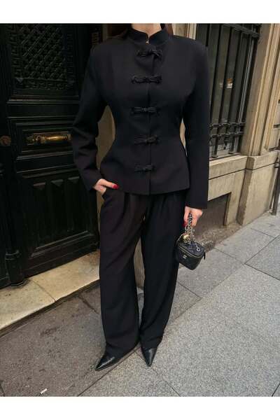 Julidress Napoleon Padded Jacket and Pants Bottom-Top Design Premium Set