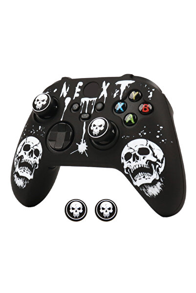 Choice4 black Laser Engraved Silicone Cover For Xbox Series X Gamepad Skin Pe...