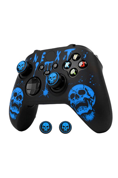 Choice1 Blue Laser Engraved Silicone Cover For Xbox Series X Gamepad Skin Per...