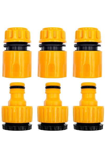 Choice 6PCS 6 Pcs ABS Garden Quick Hose Connector 1/2” End Double Male Hose C...
