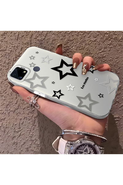 Hontinga حافظة هاتف Realme C25 متوافقة مع الحواف السيليكونية الصلبة والمضادة ...